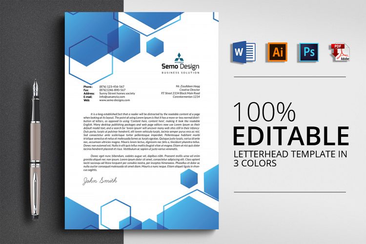 4 Format Letterhead Design
