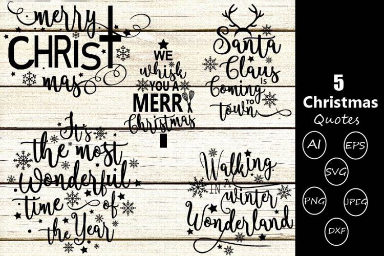 Christmas Quotes svg cutting files