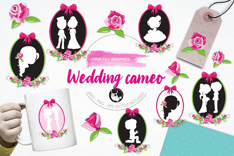 Wedding Cameo graphics and illustrations