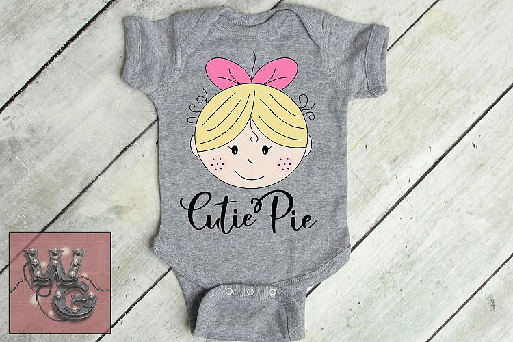 Cutie Pie Little Girl SVG DXF PNG JPG Comm