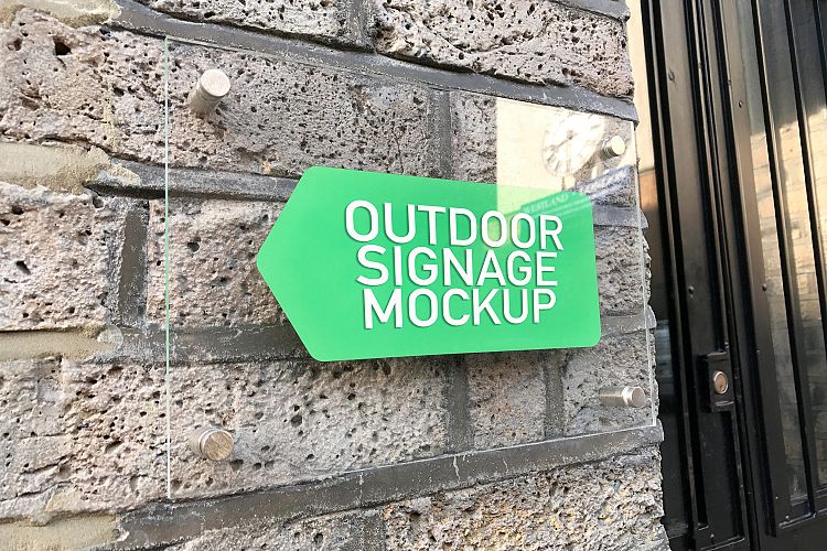 Outdoor signage mockup