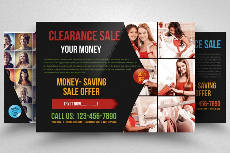 Clearance Sale Offer Horizontal Flyer