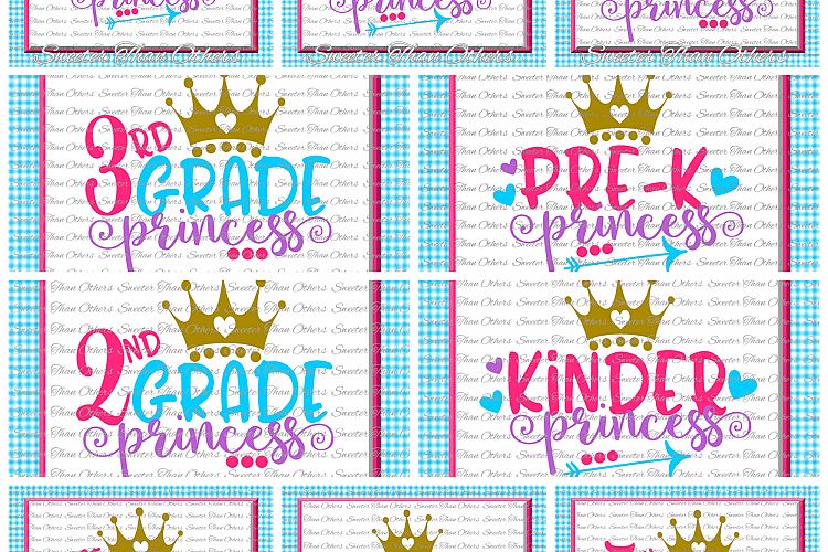 School Princess SVG Bundle Kindergarten First Day of School