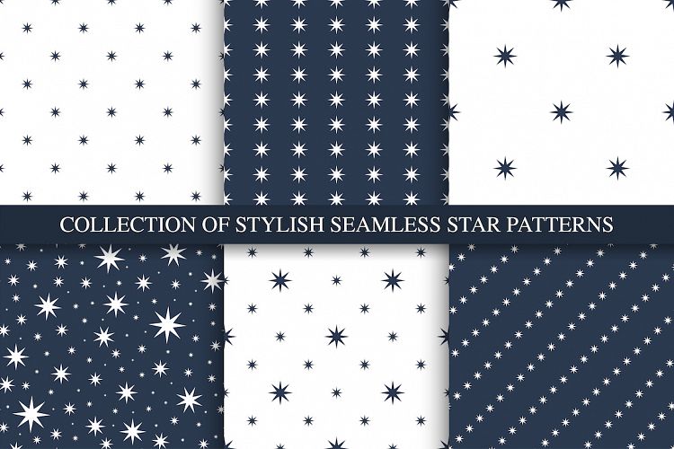 Simple seamless stars patterns