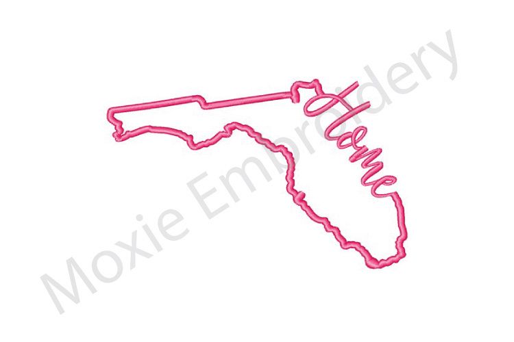 State Embroidery Design, Florida Design, Home Design