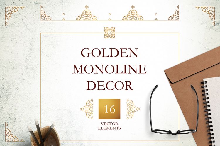 1. Set Of Vector Monoline Decor