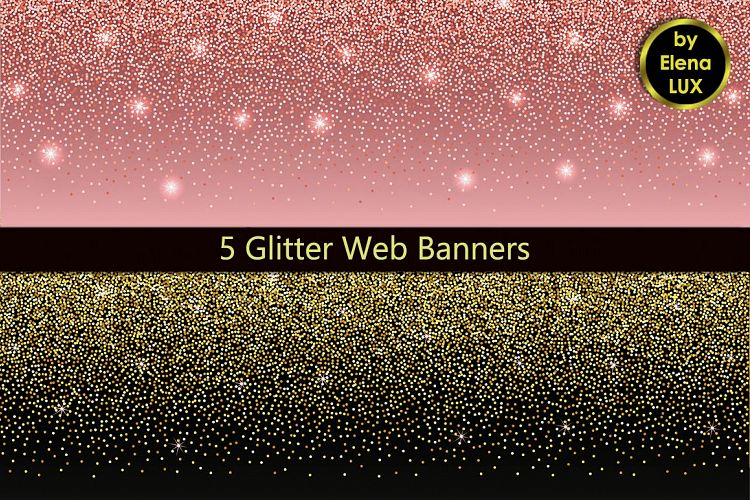 Glitter Web Banner Set