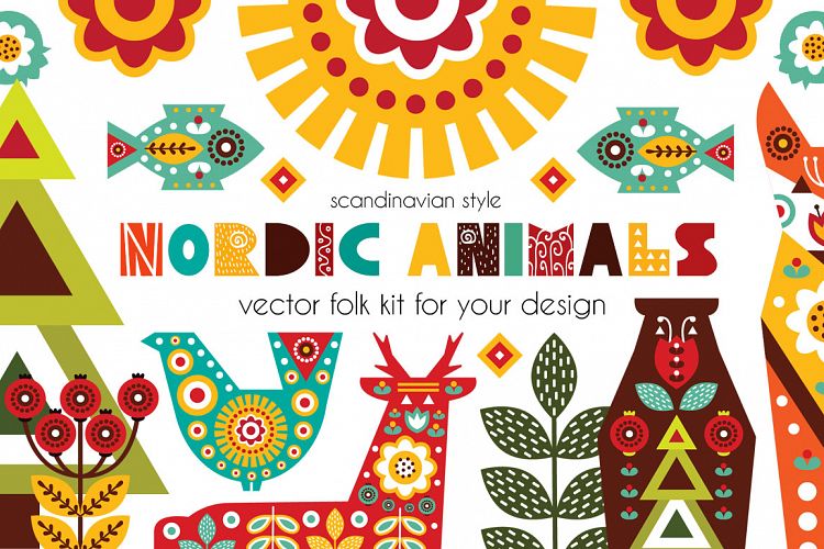 Nordic Animals - folk kit