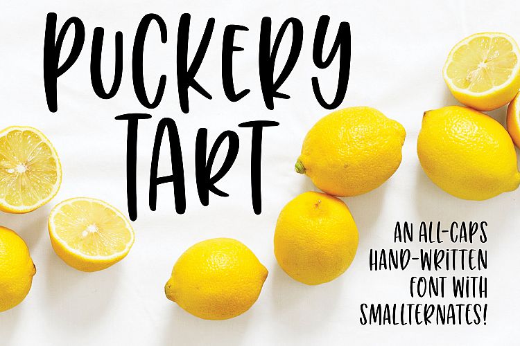 Puckery Tart: a tasty lettering font!