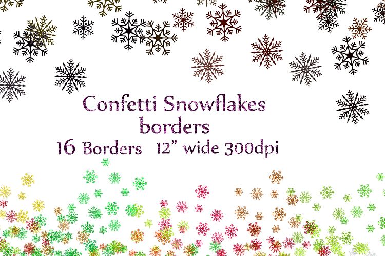 Snowflake confetti clipart