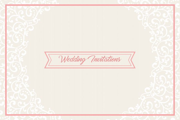 ornamental wedding invitation card