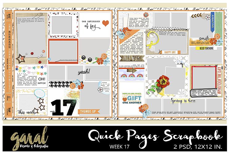Quick Pages Scrapbook, Week 17 2018 Project life, Pocket Scrapbook