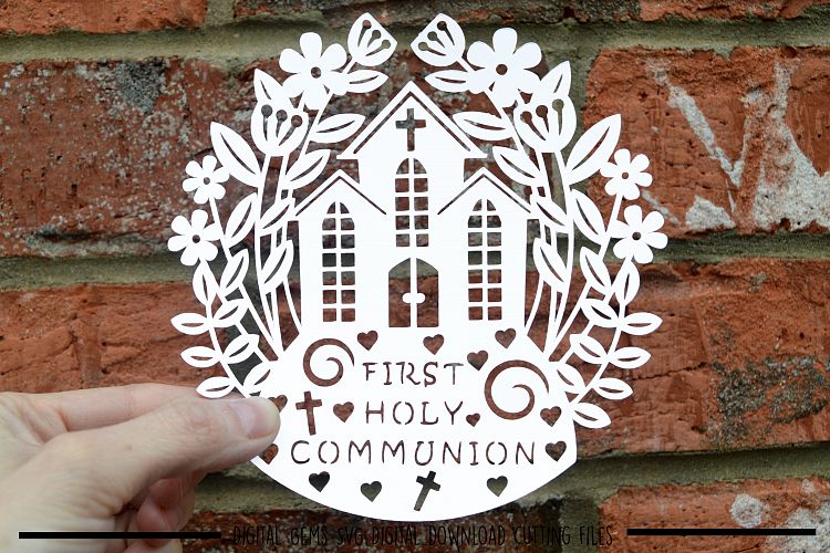 Holy communion paper cut SVG / DXF / EPS files