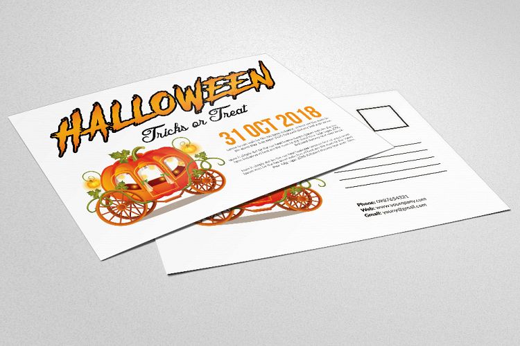 Halloween Trick or Treat Postcard