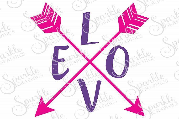 Love Arrow Cut File  | SVG, EPS, DXF, PNG