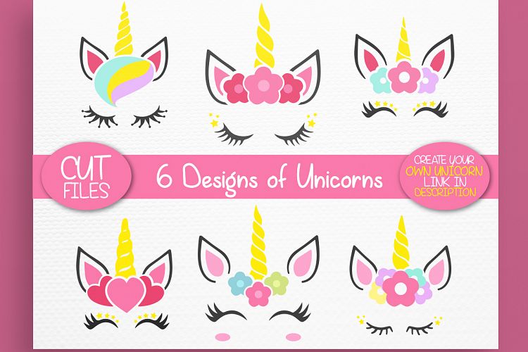 Unicorn SVG - Unicorn face SVG - Unicorn cut files DXF