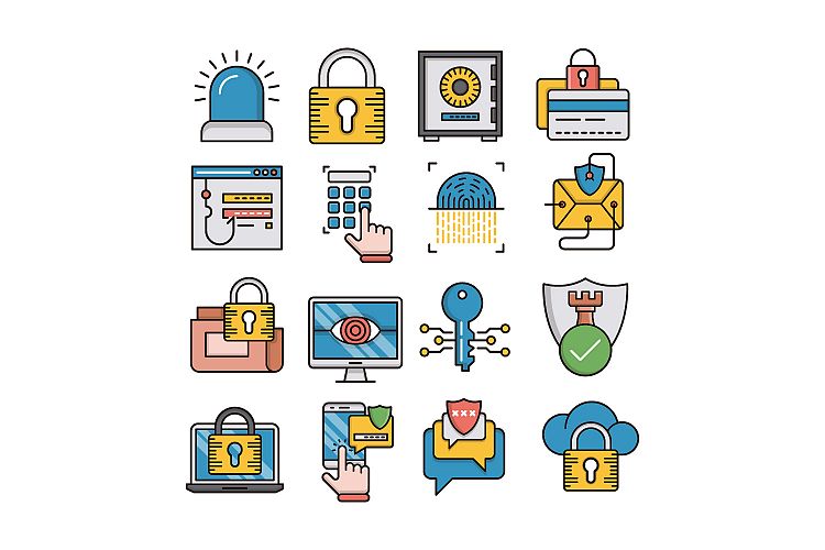 Security icons set