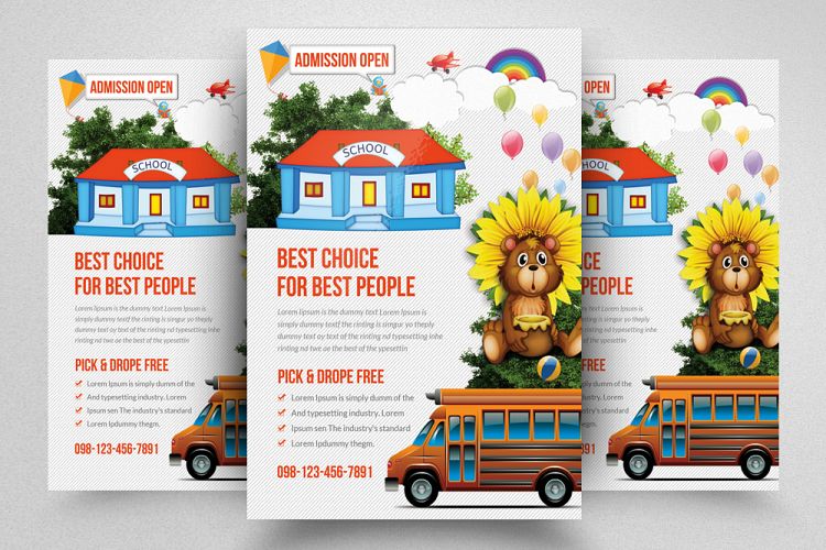 Kids School Admission Open Flyer Template