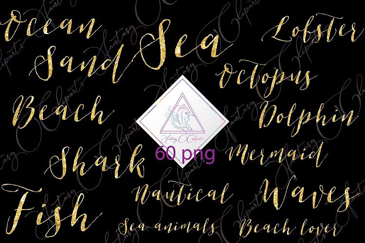 Ocean Word Art Clipart