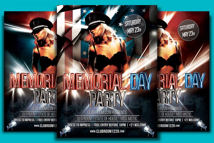Memorial Day Flyer Template