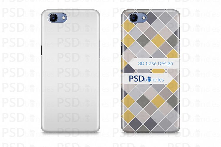Oppo Real Me 1 3d Case Design Mock-up Back View