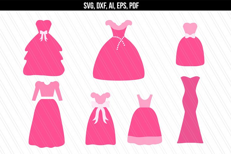 Princess/ Wedding/ Cinderella Dress svg dxf