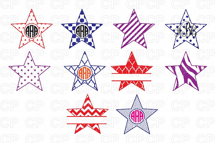 Star Bundle SVG Cut Files, Star Clipart