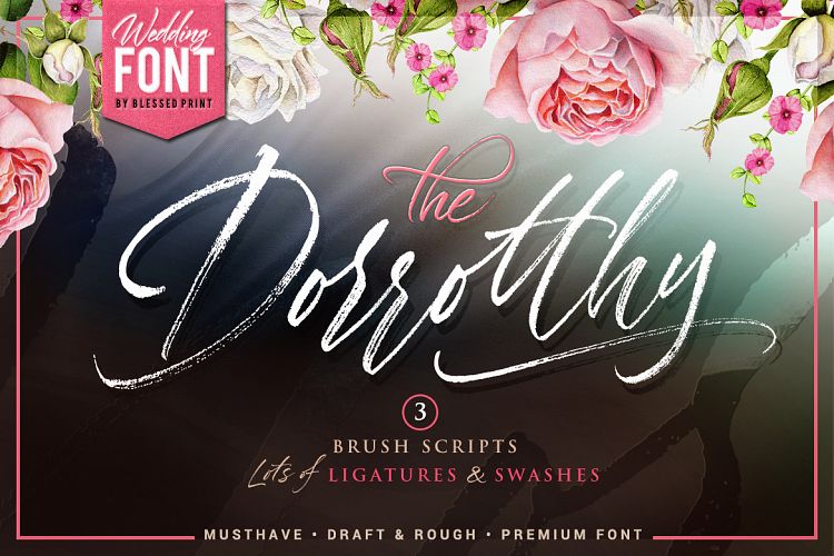 Dorrotthy script 3 fonts & swashes