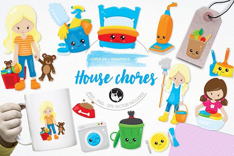 House Chores graphics and illustrations
