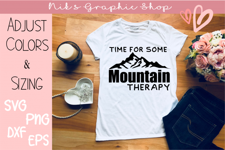 Mountain Therapy Svg, Mountain Svg, Therapy Svg, Mountains