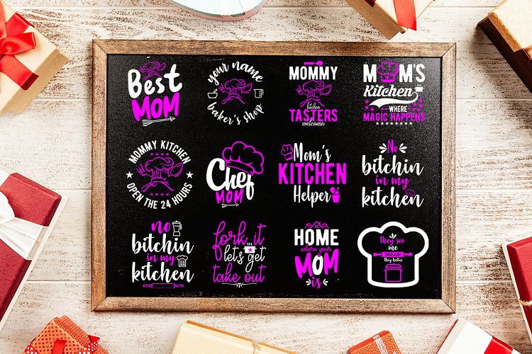 12 Mommy Kitchen SVG Design Bundle