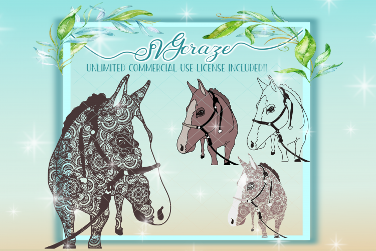 Horse Mandala SVG, SVG Bundle, Mandala Svg, Svg Files, Horse SVG, Zentangle, Horse Zentangle, Make your Own, Decal, Instant Download