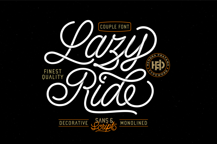 Lazy Ride  - Script & Sans