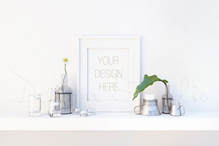 Styled Stock Photography, Frame Mockup, White poster frame mockup, Styled Photography Mockup, stock photo