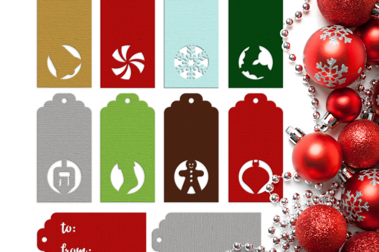 Download Winter Holiday Gift Tags SVG File Cutting Template