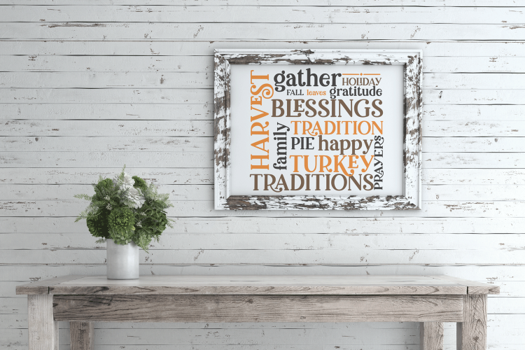 Thanksgiving Fall Wood Sign SVG