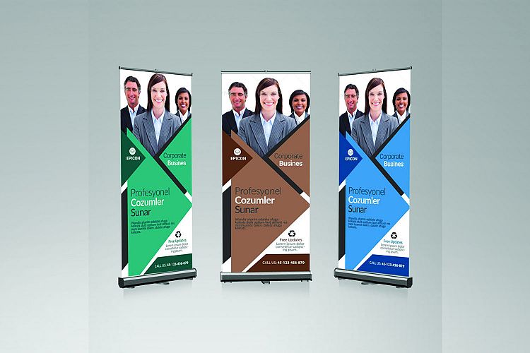 corporate roll-up banner