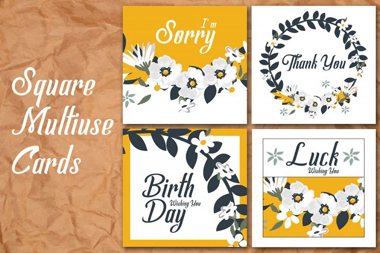 Square Multiuse Cards