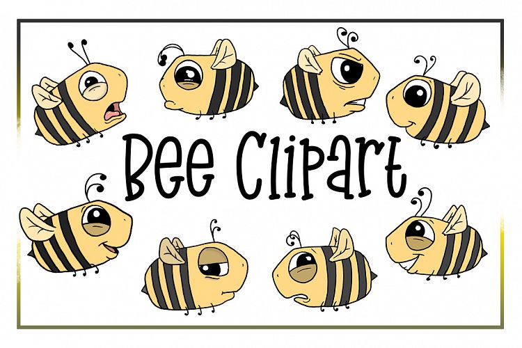 Bee Clipart- Bubble Bee Clipart-Emotions Clipart-Cartoon-Sticker Clipart-Digital-Honey Bee-Bee Art-Funny-Digital Bee-Bee Drama-Commercial