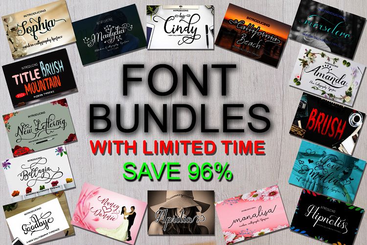 Font Bundle With Limited Time