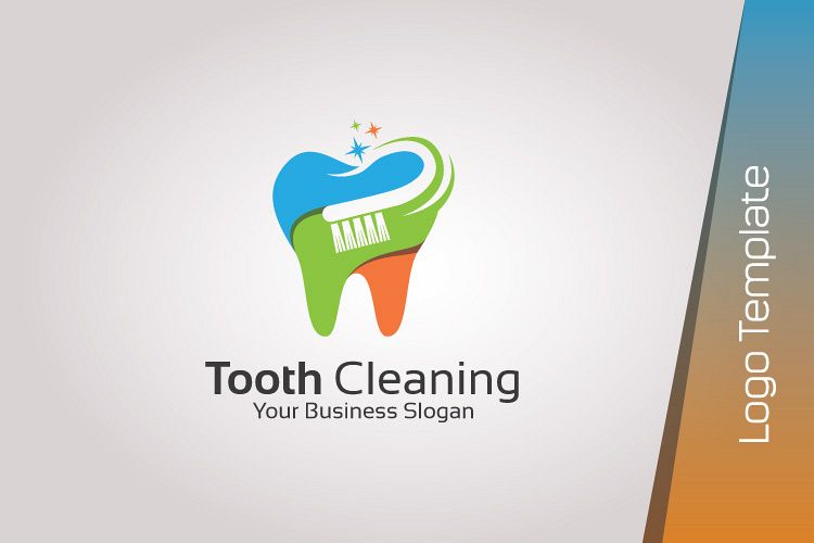 Dental Logo Template - Tooth Cleaning