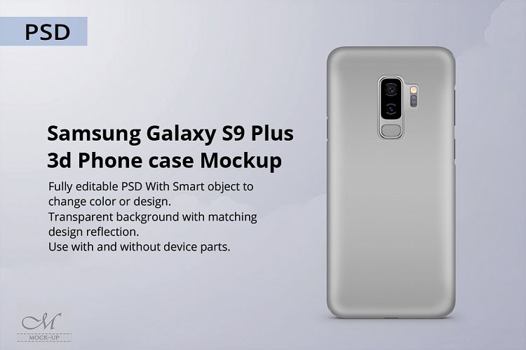 Samsung Galaxy S9 Plus 3d Phone Case Mockup