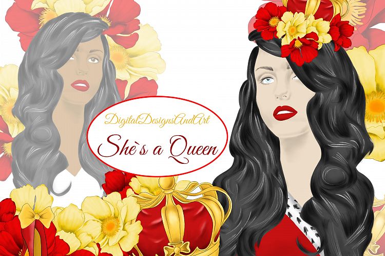 She`s a Queen clipart set