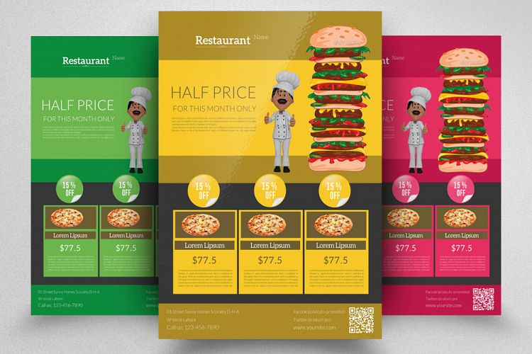 Fast Food Restaurant Flyer Template
