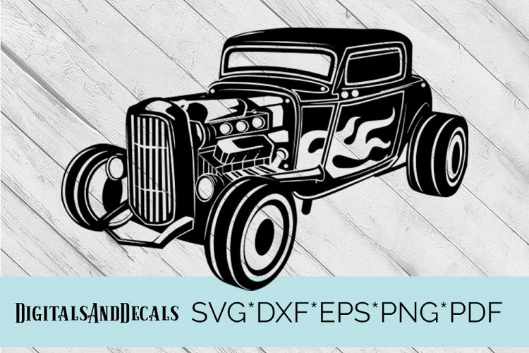 Download HotRod Classic Truck SVG Cutting File (58344) | SVGs ...