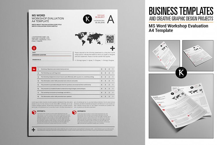 MS Word Workshop Evaluation A4 Template