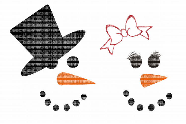 Snowman Woman Christmas SVG Files for Cricut Design Space and Silhouette Studio Template Stencil Cut Files Heat Transfer Vinyl Scrapbooking