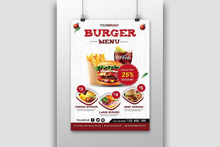 Burger Menu Flyer Discount