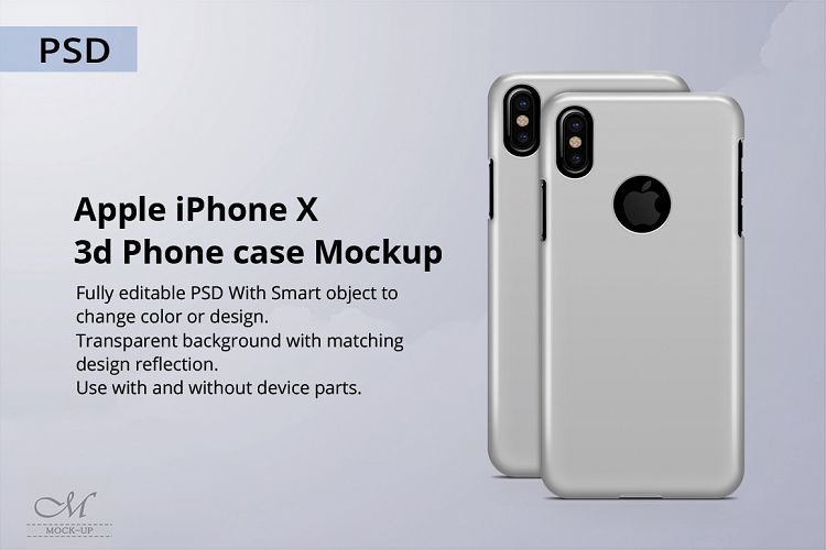 Apple iPhone X 3d Phone Case Mockup