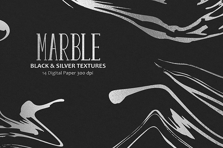Marble, Black   Silver Textures